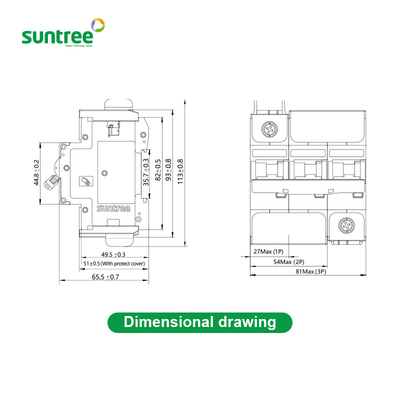 TUV 1000VDC 6KA Miniature Circuit Breaker For Solar System